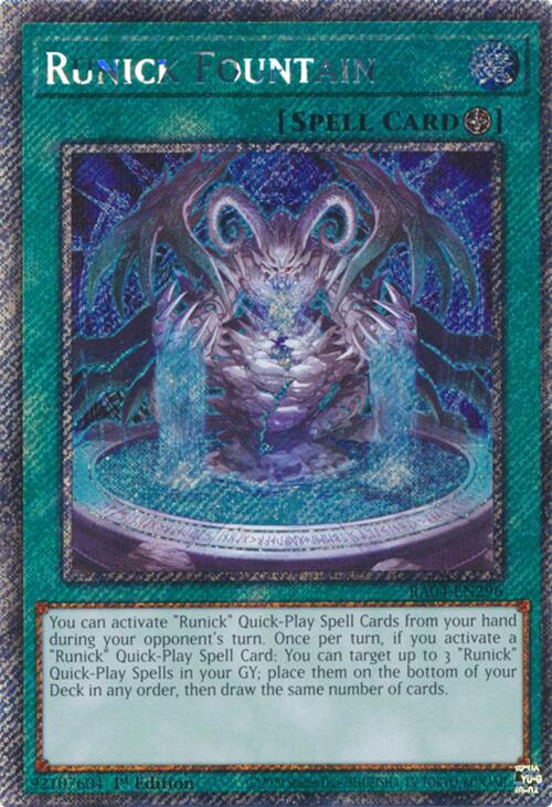 Runick Fountain [RA04-EN296] Platinum Secret Rare | Deep Dive Games St. Marys