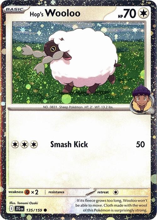 Hop's Wooloo (135/159) (Cosmos Holo) [Scarlet & Violet: Journey Together] | Deep Dive Games St. Marys