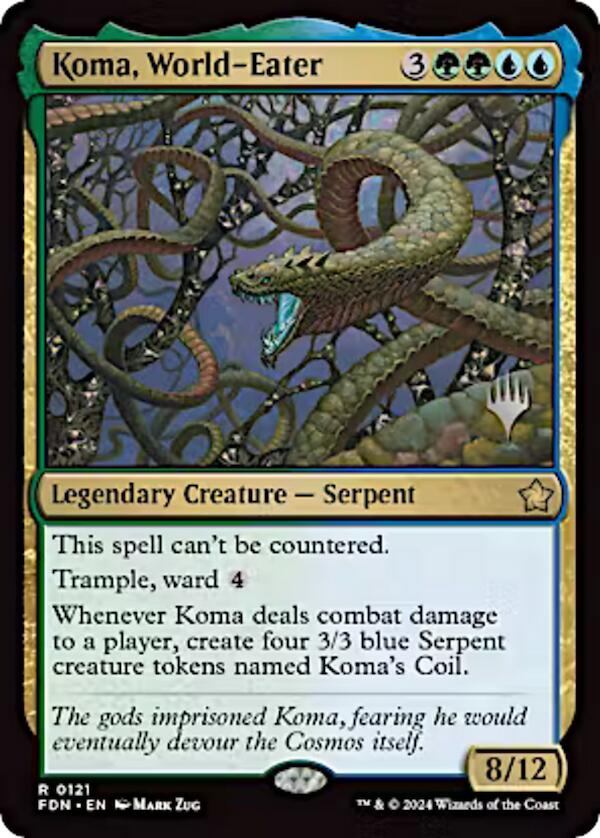 Koma, World-Eater (Promo Pack) [Aetherdrift Promos] | Deep Dive Games St. Marys