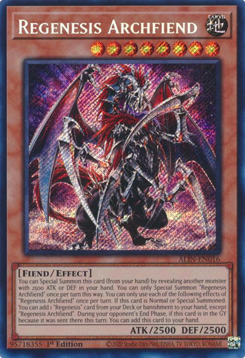 Regenesis Archfiend [ALIN-EN016] Secret Rare | Deep Dive Games St. Marys