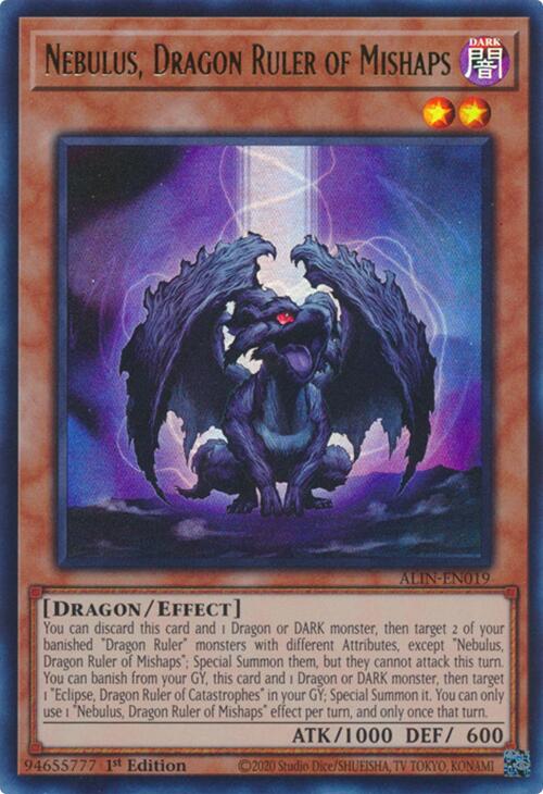 Nebulus, Dragon Ruler of Mishaps [ALIN-EN019] Ultra Rare | Deep Dive Games St. Marys