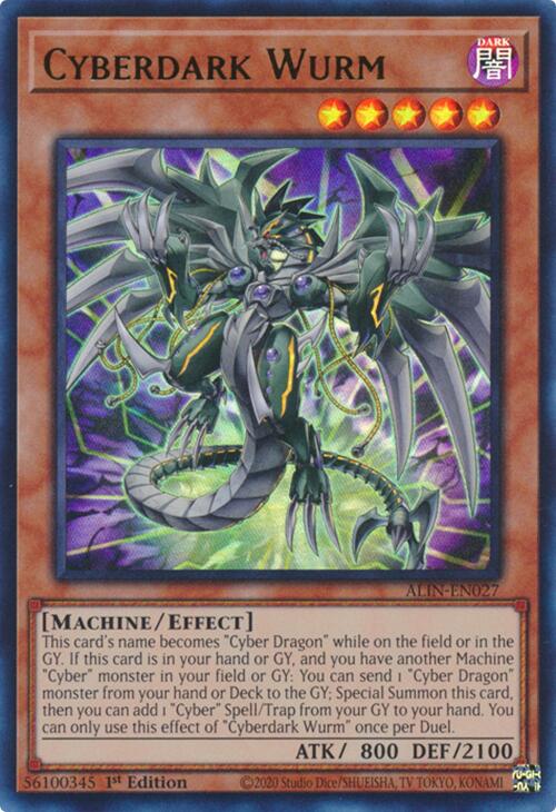 Cyberdark Wurm [ALIN-EN027] Ultra Rare | Deep Dive Games St. Marys