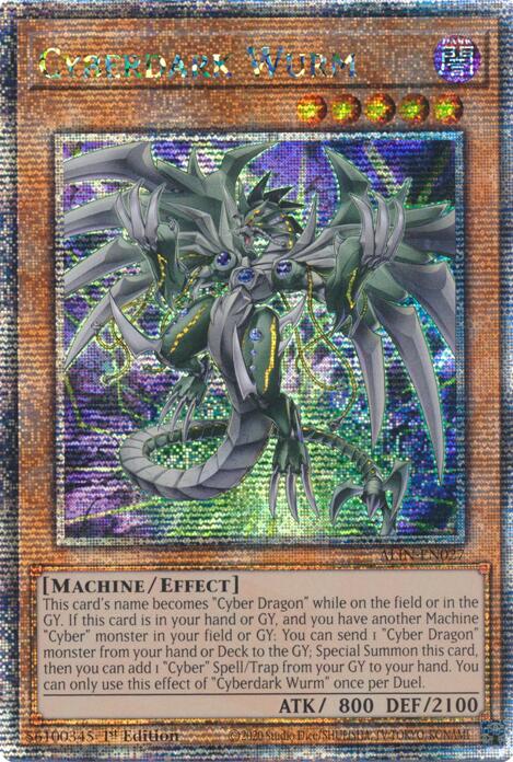 Cyberdark Wurm [ALIN-EN027] Quarter Century Secret Rare | Deep Dive Games St. Marys