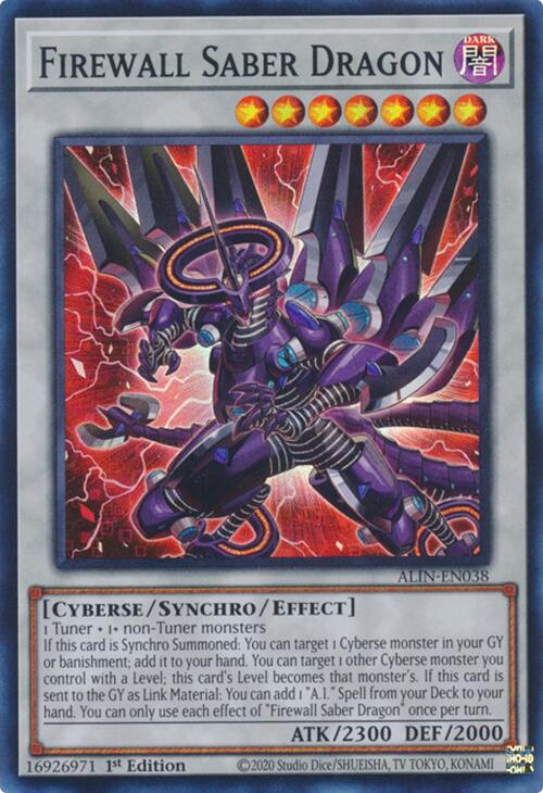 Firewall Saber Dragon [ALIN-EN038] Super Rare | Deep Dive Games St. Marys