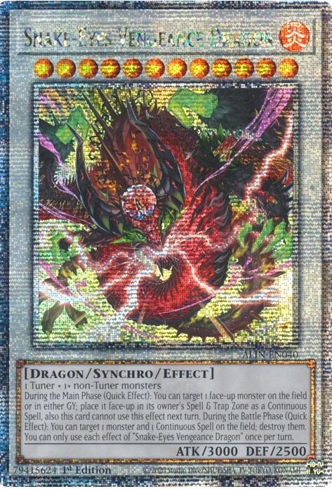 Snake-Eyes Vengeance Dragon [ALIN-EN040] Quarter Century Secret Rare | Deep Dive Games St. Marys