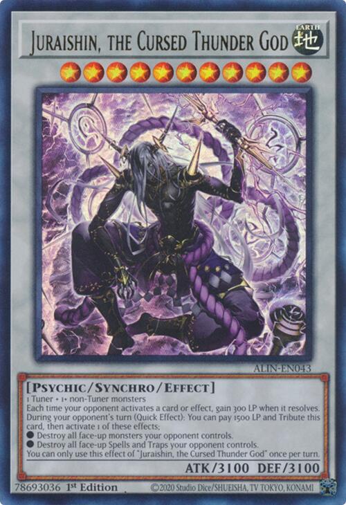 Juraishin, the Cursed Thunder God [ALIN-EN043] Ultra Rare | Deep Dive Games St. Marys