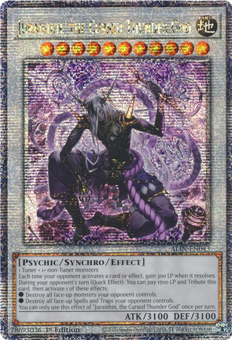 Juraishin, the Cursed Thunder God [ALIN-EN043] Quarter Century Secret Rare | Deep Dive Games St. Marys