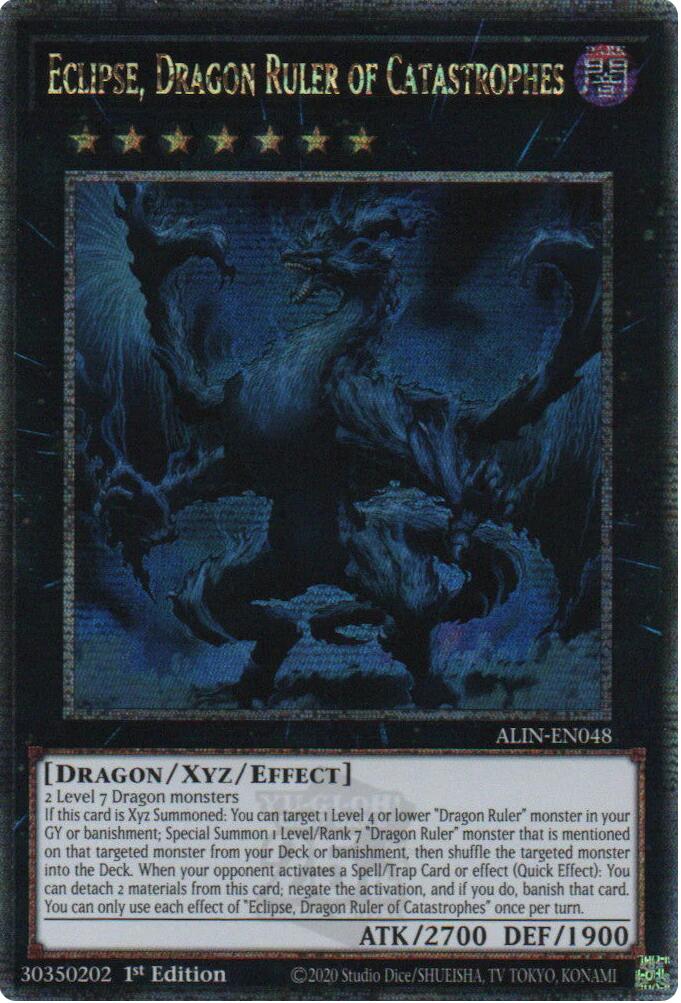 Eclipse, Dragon Ruler of Catastrophes [ALIN-EN048] Quarter Century Secret Rare | Deep Dive Games St. Marys