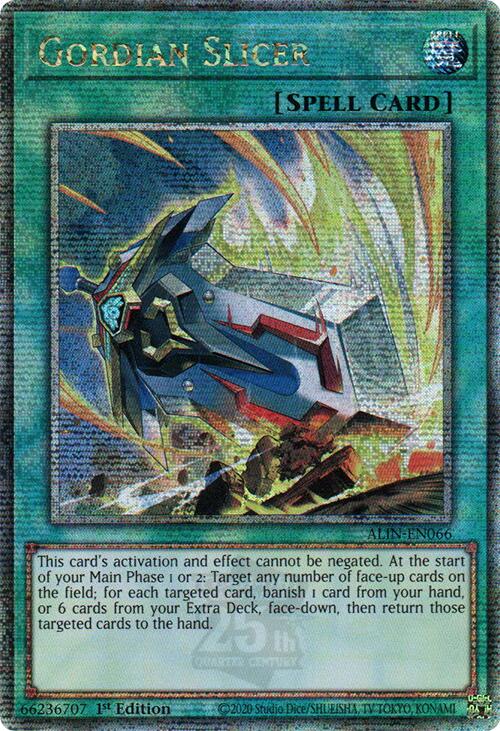 Gordian Slicer [ALIN-EN066] Quarter Century Secret Rare | Deep Dive Games St. Marys