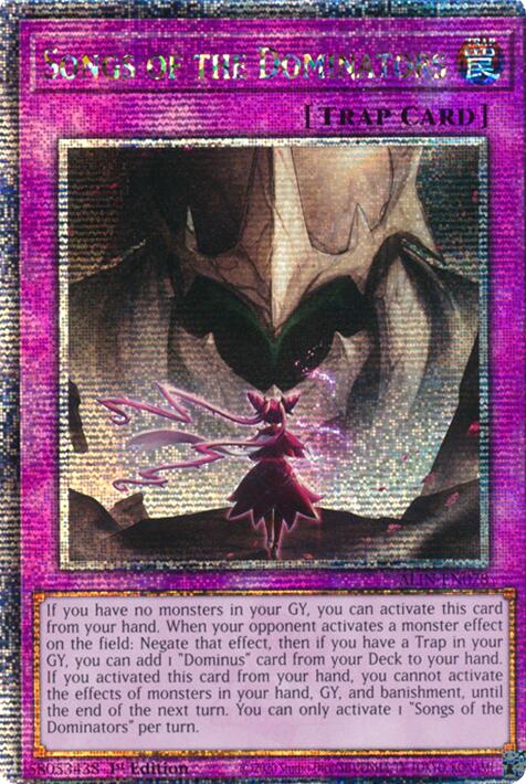 Songs of the Dominators [ALIN-EN078] Quarter Century Secret Rare | Deep Dive Games St. Marys
