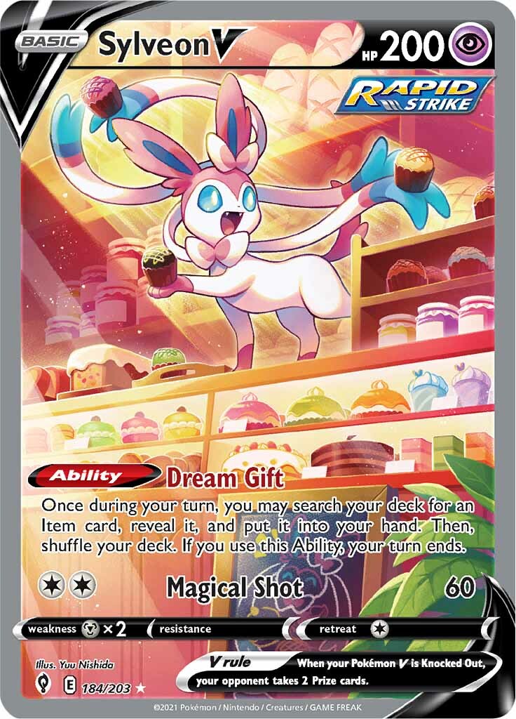 Sylveon V (184/203) [Sword & Shield: Evolving Skies] | Deep Dive Games St. Marys