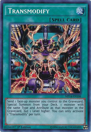 Transmodify [MP14-EN106] Secret Rare | Deep Dive Games St. Marys