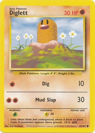 Diglett (47/102) [Base Set Unlimited] | Deep Dive Games St. Marys