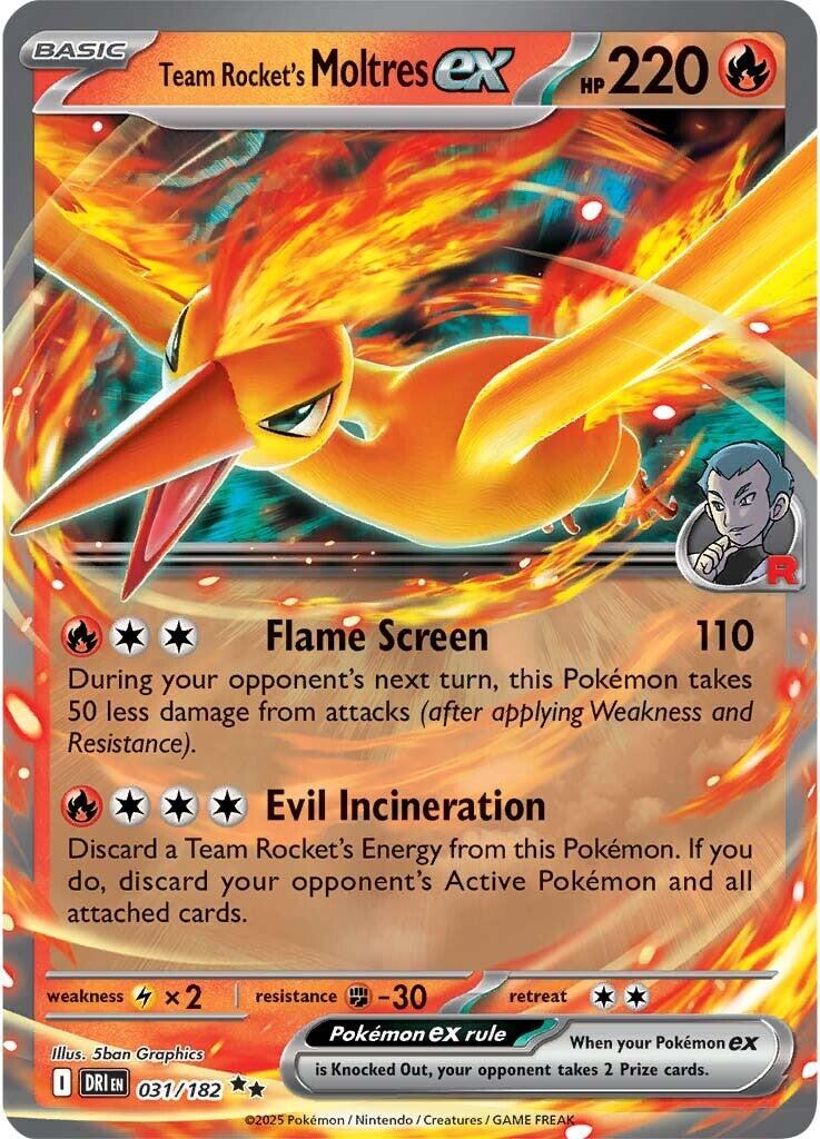 Team Rocket's Moltres ex (031/182) [Scarlet & Violet: Destined Rivals] | Deep Dive Games St. Marys