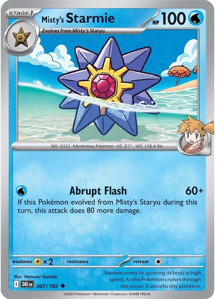 Misty's Starmie (047/182) [Scarlet & Violet: Destined Rivals] | Deep Dive Games St. Marys