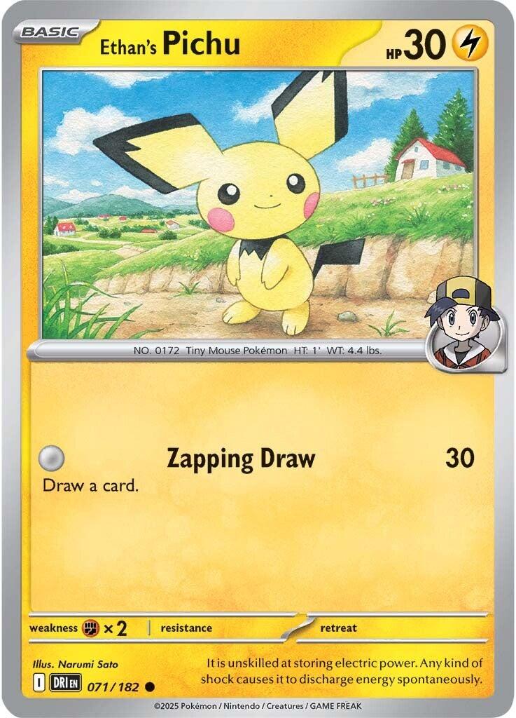 Ethan's Pichu (071/182) [Scarlet & Violet: Destined Rivals] | Deep Dive Games St. Marys