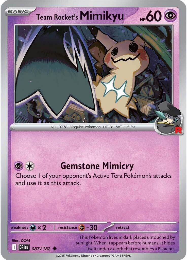 Team Rocket's Mimikyu (087/182) [Scarlet & Violet: Destined Rivals] | Deep Dive Games St. Marys