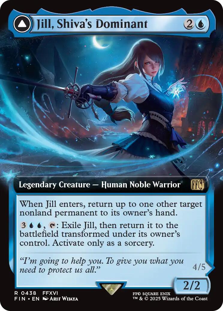 Jill, Shiva's Dominant // Shiva, Warden of Ice (Extended Art) [FINAL FANTASY] | Deep Dive Games St. Marys
