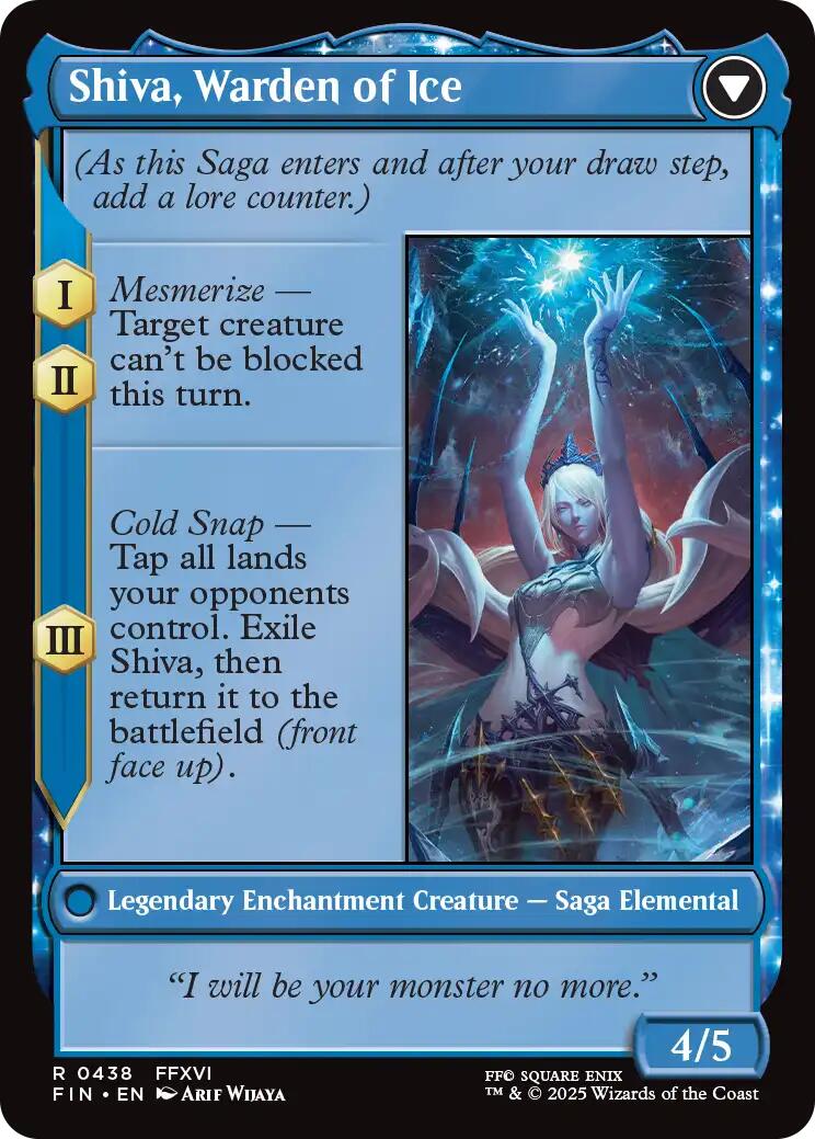 Jill, Shiva's Dominant // Shiva, Warden of Ice (Extended Art) [FINAL FANTASY] | Deep Dive Games St. Marys