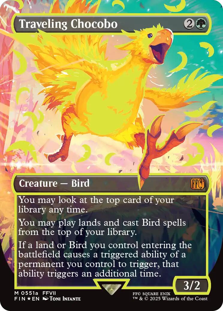 Traveling Chocobo (Borderless) (Neon Ink Yellow) [FINAL FANTASY] | Deep Dive Games St. Marys