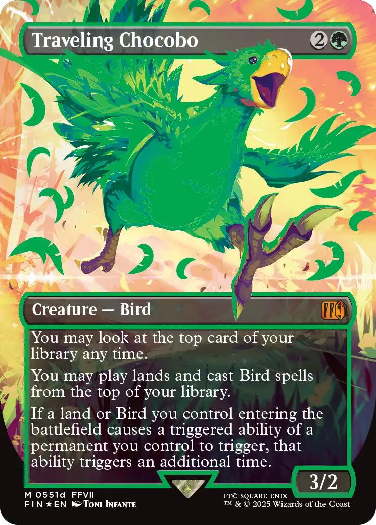 Traveling Chocobo (Borderless) (Neon Ink Green) [FINAL FANTASY] | Deep Dive Games St. Marys