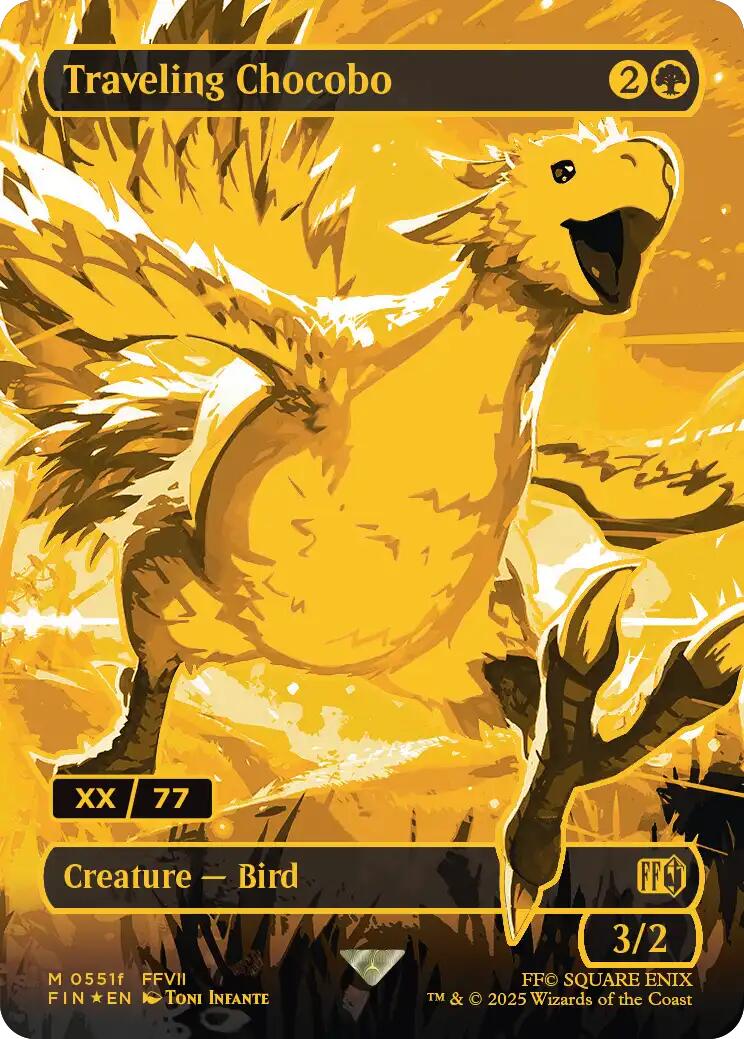 Traveling Chocobo (Borderless) (Serial Numbered) [FINAL FANTASY] | Deep Dive Games St. Marys