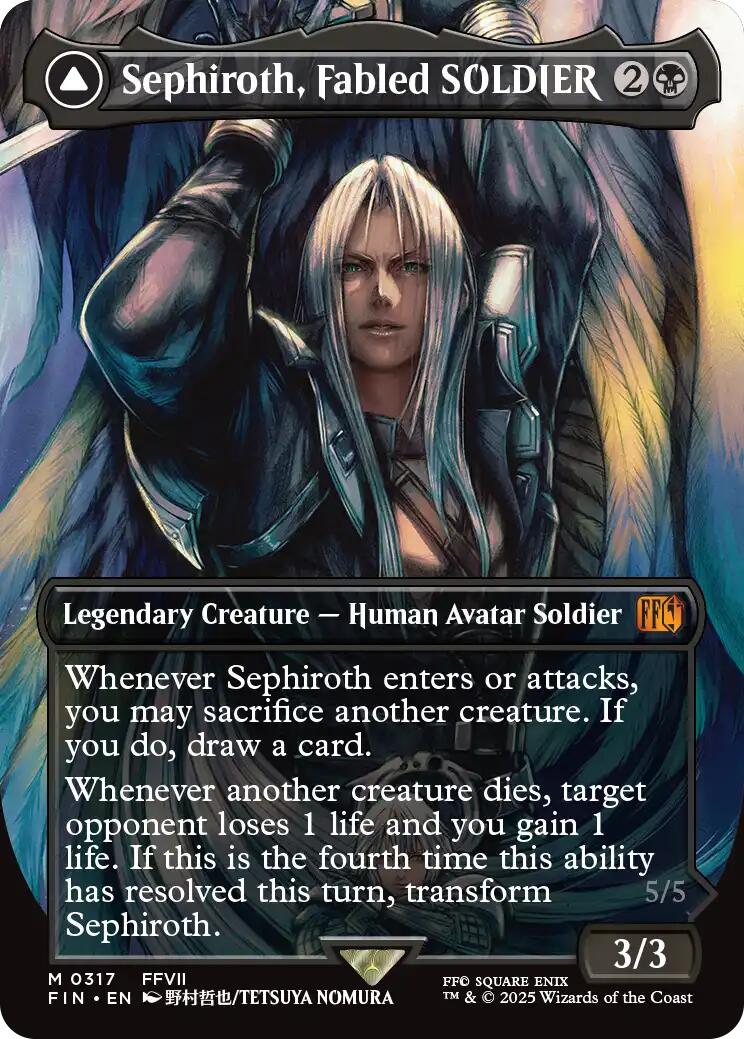 Sephiroth, Fabled SOLDIER // Sephiroth, One-Winged Angel (Borderless) (0317) [FINAL FANTASY] | Deep Dive Games St. Marys