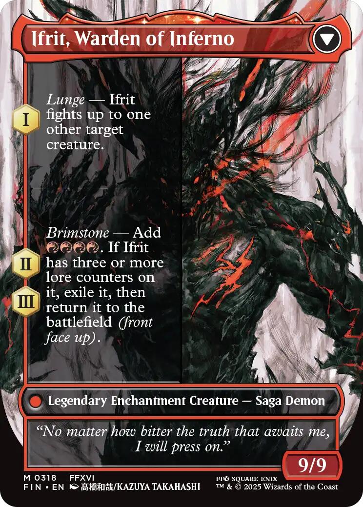 Clive, Ifrit's Dominant // Ifrit, Warden of Inferno (Borderless) (0318) [FINAL FANTASY] | Deep Dive Games St. Marys