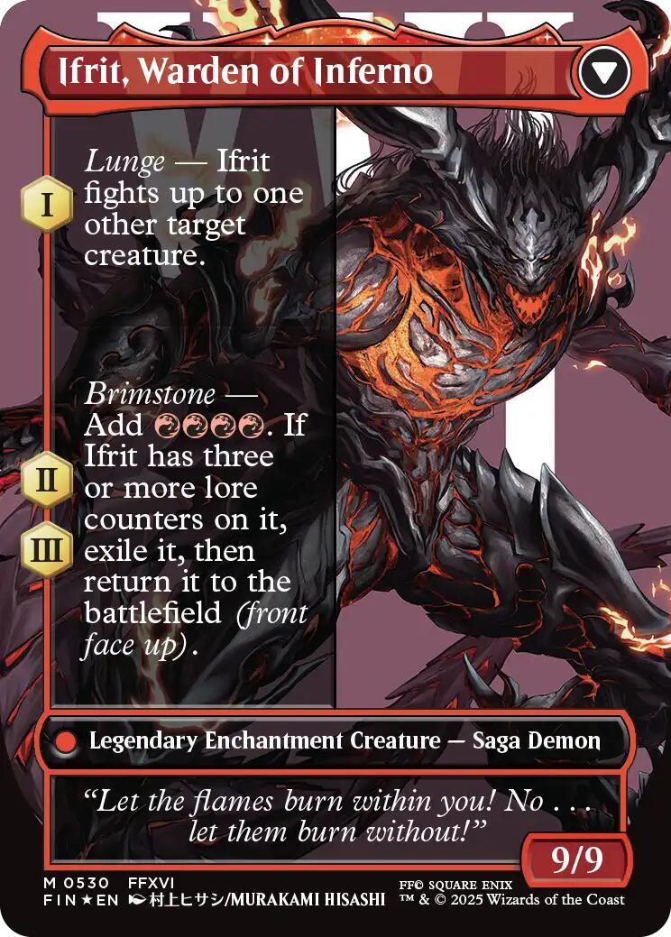 Clive, Ifrit's Dominant // Ifrit, Warden of Inferno (Borderless) (Surge Foil) [FINAL FANTASY] | Deep Dive Games St. Marys