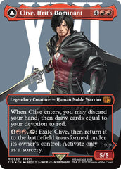 Clive, Ifrit's Dominant // Ifrit, Warden of Inferno (Borderless) (Surge Foil) [FINAL FANTASY] | Deep Dive Games St. Marys