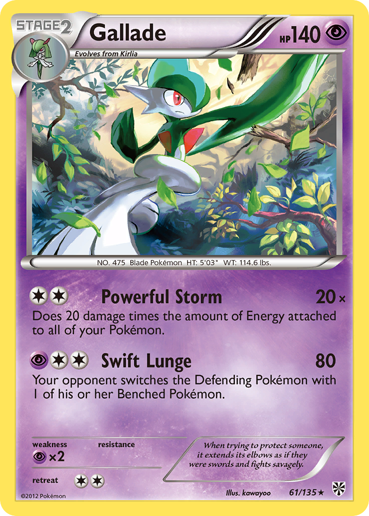 Gallade (61/135) [Black & White: Plasma Storm] | Deep Dive Games St. Marys