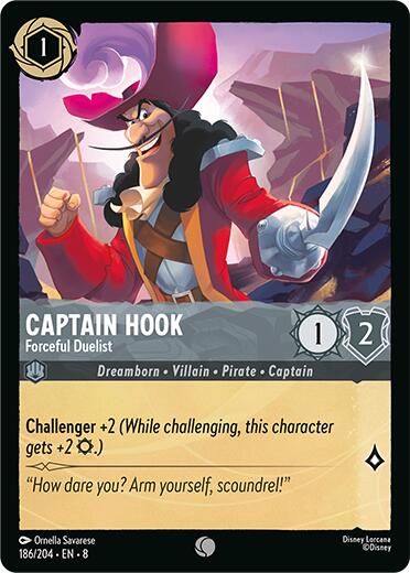 Captain Hook - Forceful Duelist (186/204) [Reign of Jafar] | Deep Dive Games St. Marys