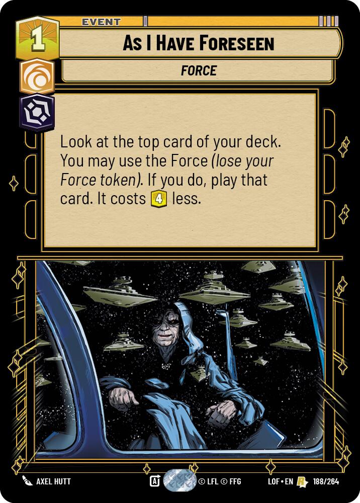As I Have Foreseen (188/264) (188/264) [Legends of the Force] | Deep Dive Games St. Marys