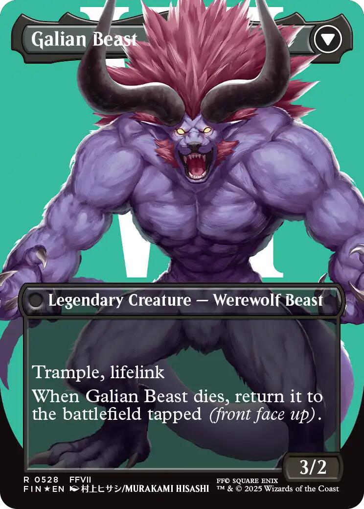 Vincent Valentine // Galian Beast (Borderless) (Surge Foil) [FINAL FANTASY] | Deep Dive Games St. Marys