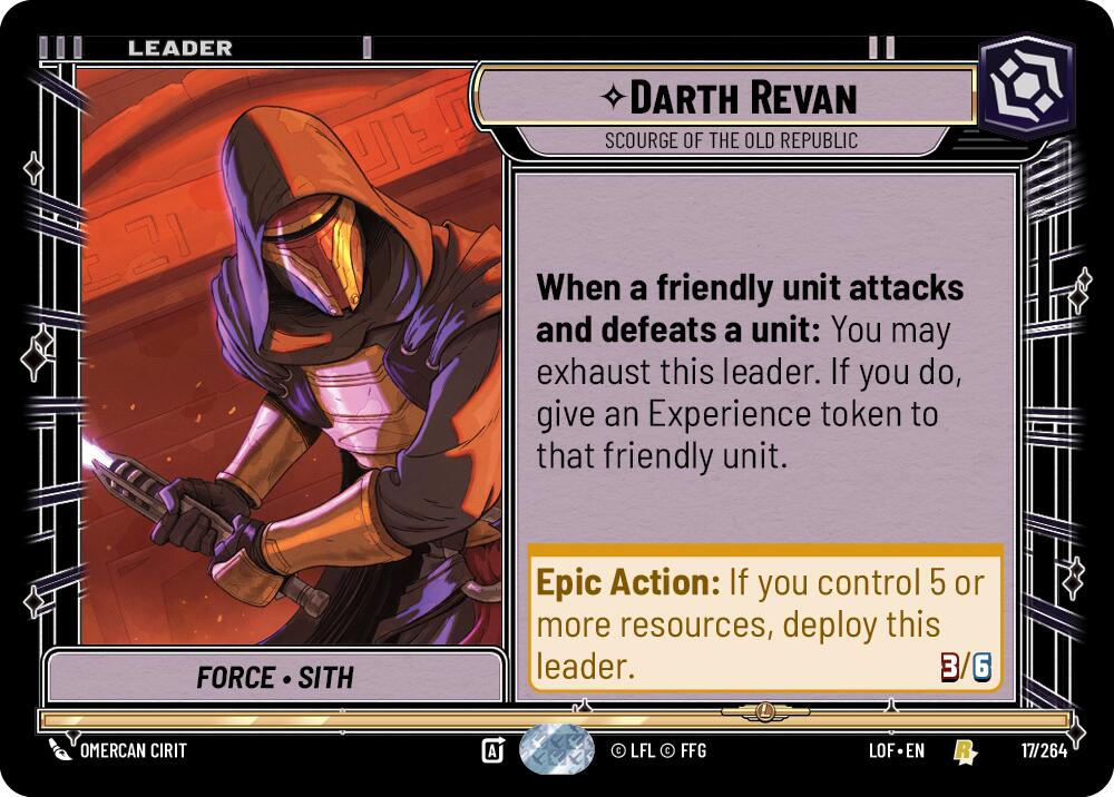 Darth Revan - Scourge of the Old Republic (017/264) (017/264) [Legends of the Force] | Deep Dive Games St. Marys