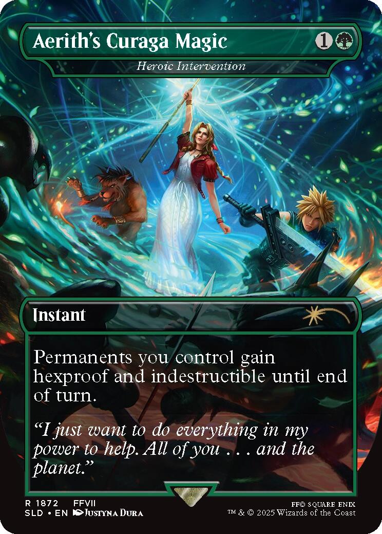 Aerith's Curaga Magic - Heroic Intervention [Secret Lair Drop Series] | Deep Dive Games St. Marys