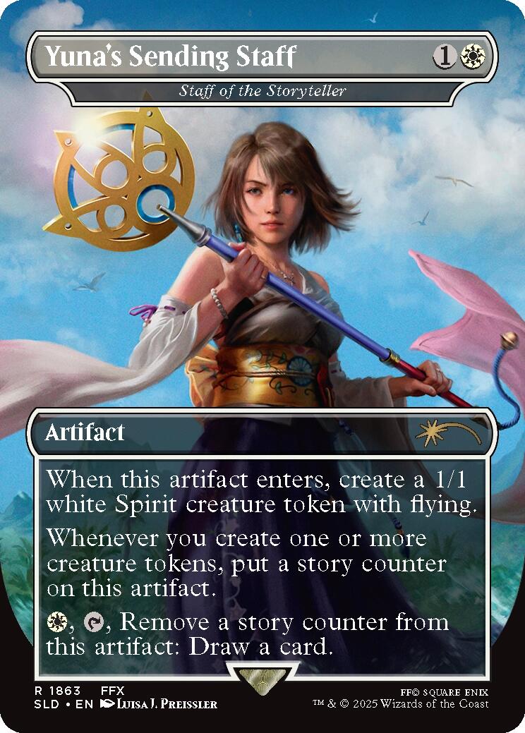 Yuna's Sending Staff - Staff of the Storyteller [Secret Lair Drop Series] | Deep Dive Games St. Marys