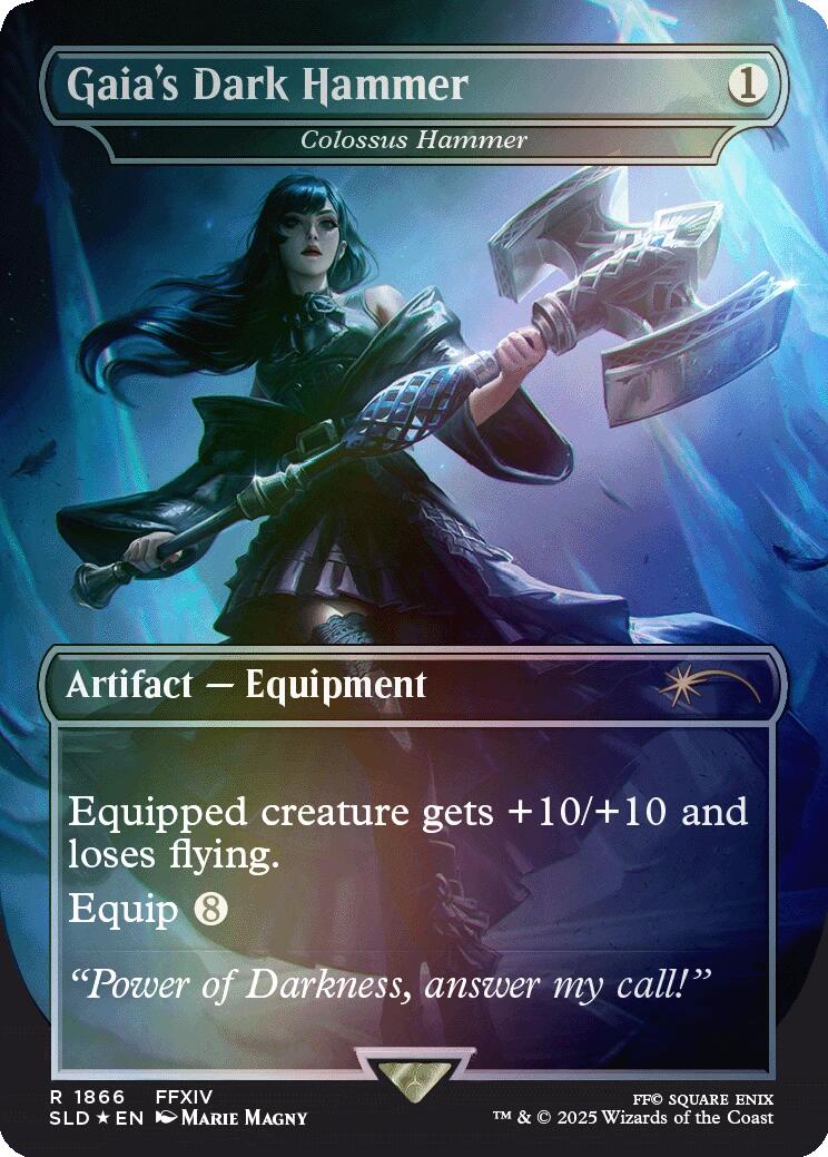 Gaia's Dark Hammer - Colossus Hammer (Rainbow Foil) [Secret Lair Drop Series] | Deep Dive Games St. Marys