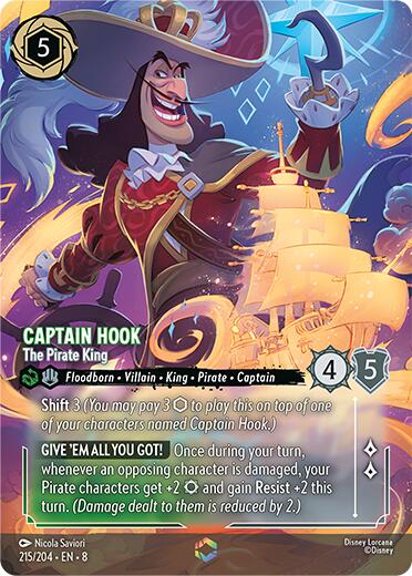 Captain Hook - The Pirate King (Enchanted) (215/204) [Reign of Jafar] | Deep Dive Games St. Marys