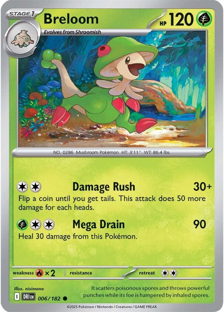 Breloom (006/182) [Scarlet & Violet: Destined Rivals] | Deep Dive Games St. Marys