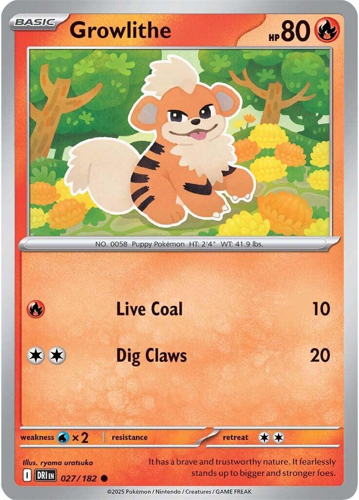 Growlithe (027/182) [Scarlet & Violet: Destined Rivals] | Deep Dive Games St. Marys