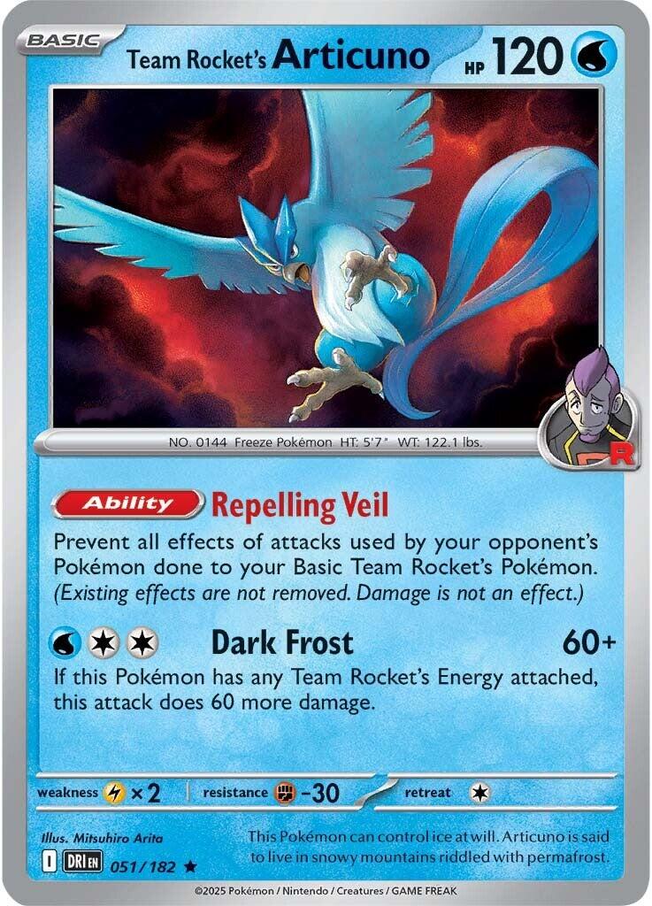 Team Rocket's Articuno (051/182) [Scarlet & Violet: Destined Rivals] | Deep Dive Games St. Marys