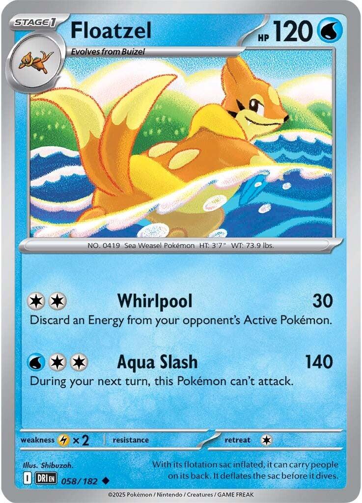 Floatzel (058/182) [Scarlet & Violet: Destined Rivals] | Deep Dive Games St. Marys