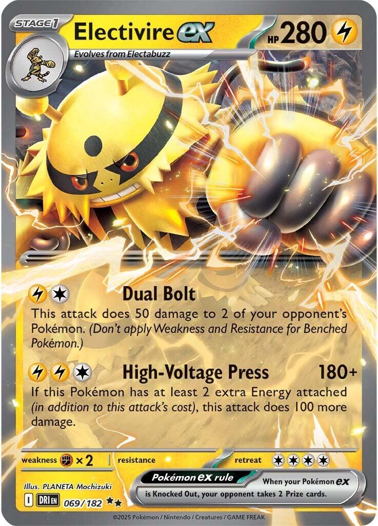 Electivire ex (069/182) [Scarlet & Violet: Destined Rivals] | Deep Dive Games St. Marys