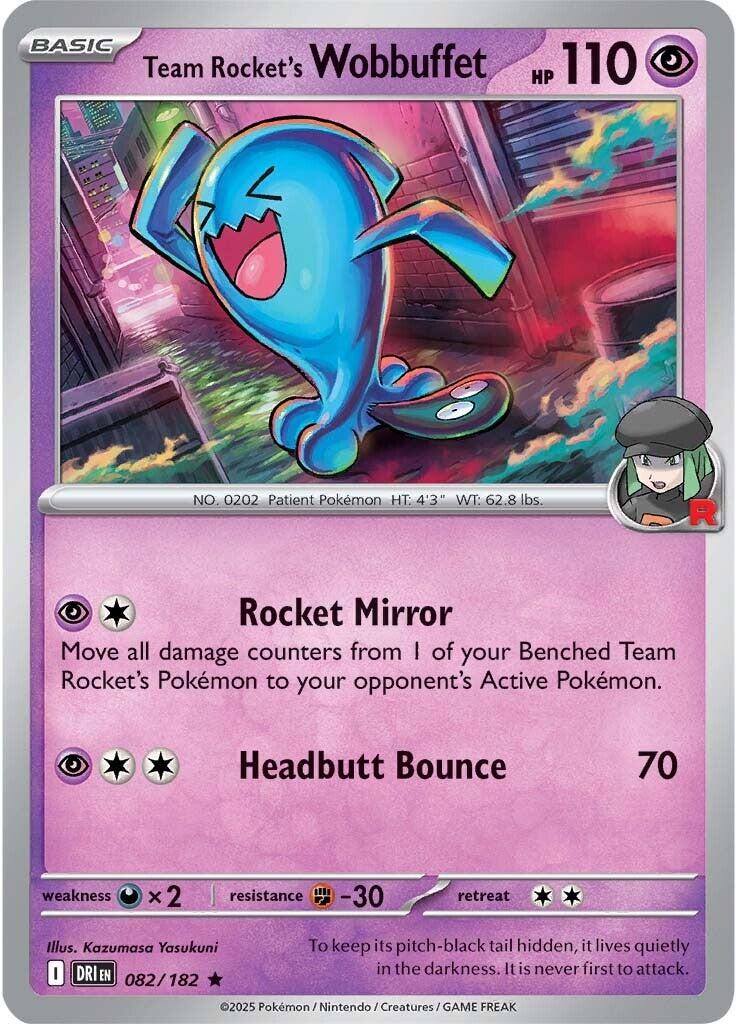 Team Rocket's Wobbuffet (082/182) [Scarlet & Violet: Destined Rivals] | Deep Dive Games St. Marys