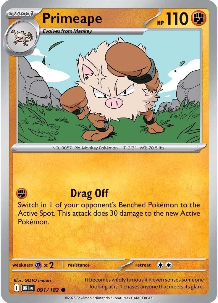 Primeape (091/182) [Scarlet & Violet: Destined Rivals] | Deep Dive Games St. Marys