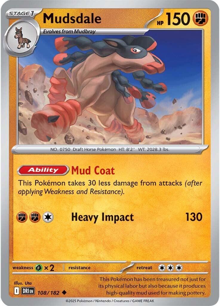 Mudsdale (108/182) [Scarlet & Violet: Destined Rivals] | Deep Dive Games St. Marys