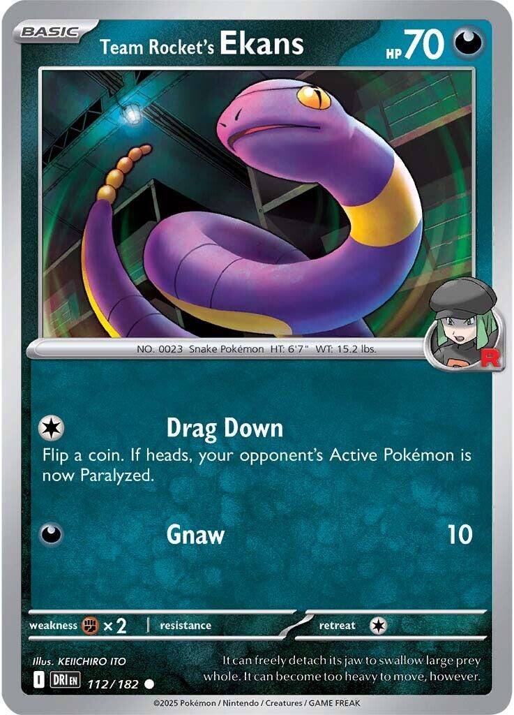 Team Rocket's Ekans (112/182) [Scarlet & Violet: Destined Rivals] | Deep Dive Games St. Marys