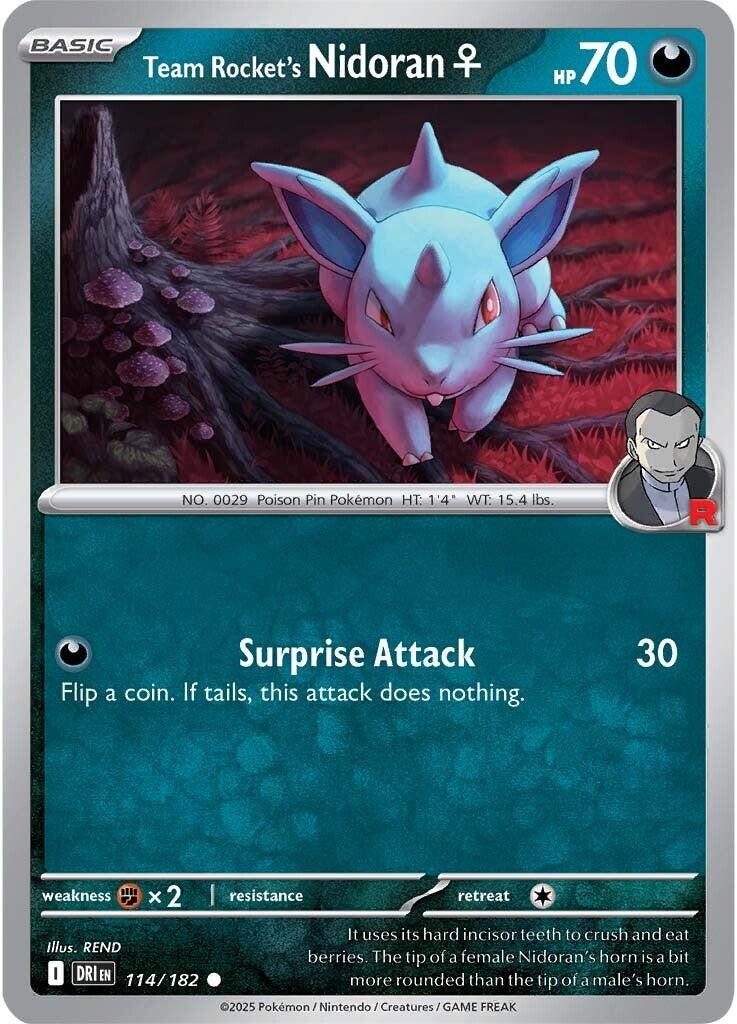 Team Rocket's Nidoran (114/182) [Scarlet & Violet: Destined Rivals] | Deep Dive Games St. Marys