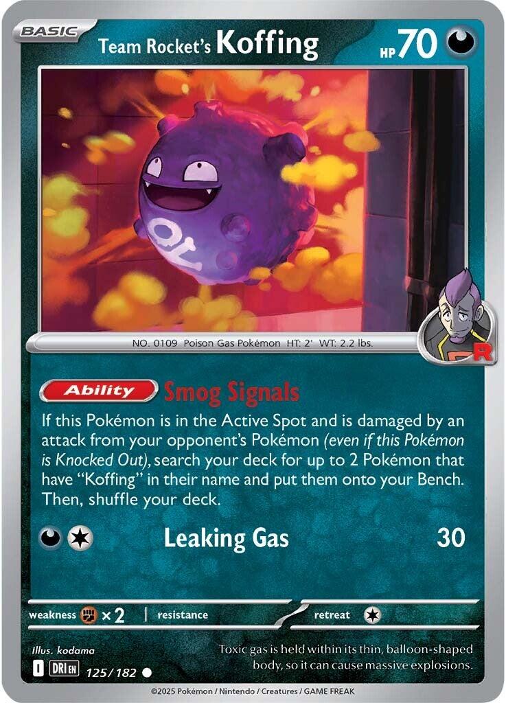 Team Rocket's Koffing (125/182) [Scarlet & Violet: Destined Rivals] | Deep Dive Games St. Marys